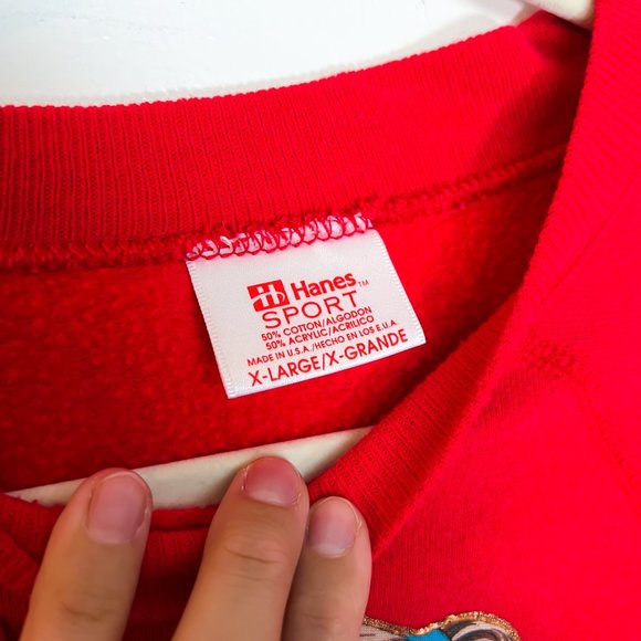 Vintage 1980's Embellished Applique Red XL Carousel Horse Sweatshirt - Picture 3 of 5